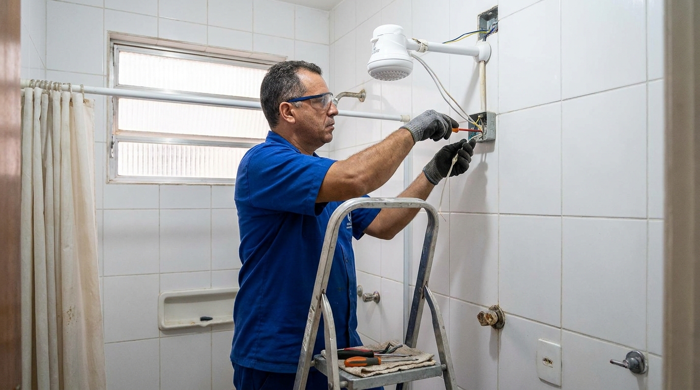 Instalacao de chuveiro eletrico em Jundiaí‑SP