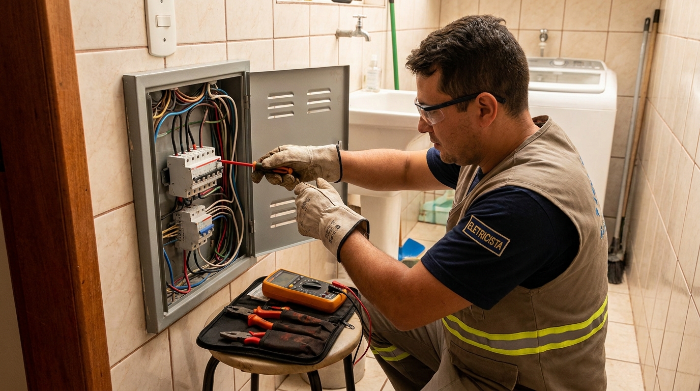 Instalacao de disjuntor residencial em Jundiaí‑SP