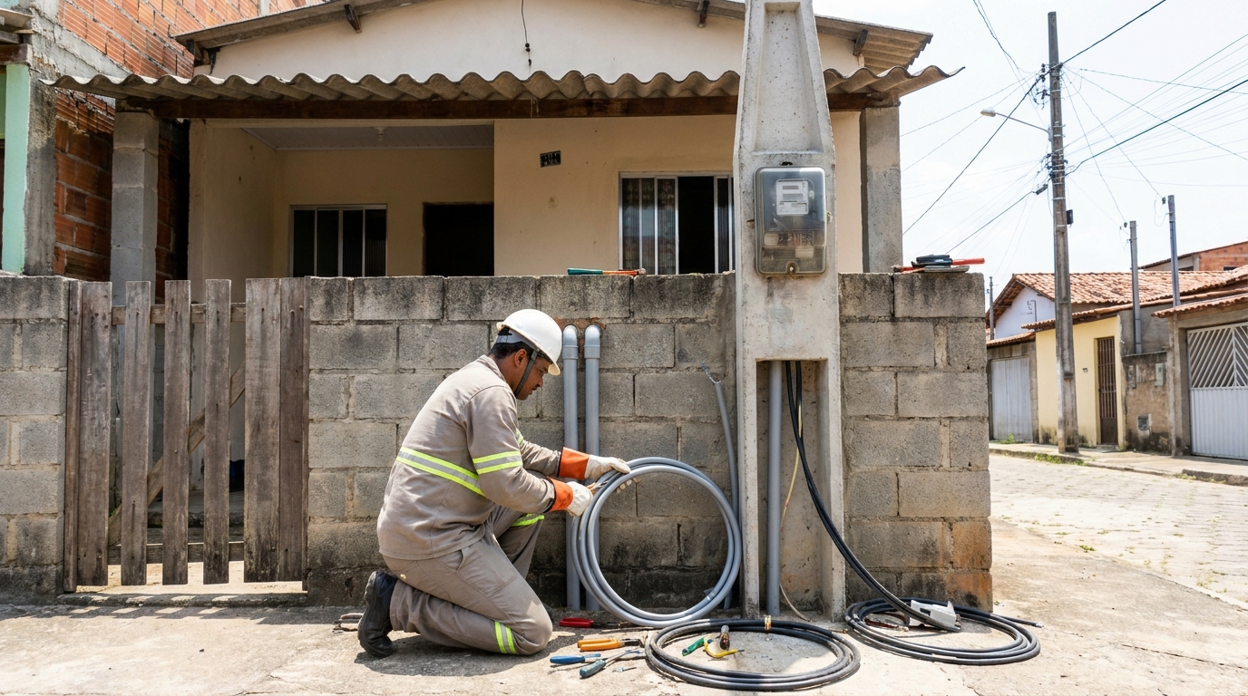 Instalacao de padrao de energia residencial em Jundiaí‑SP