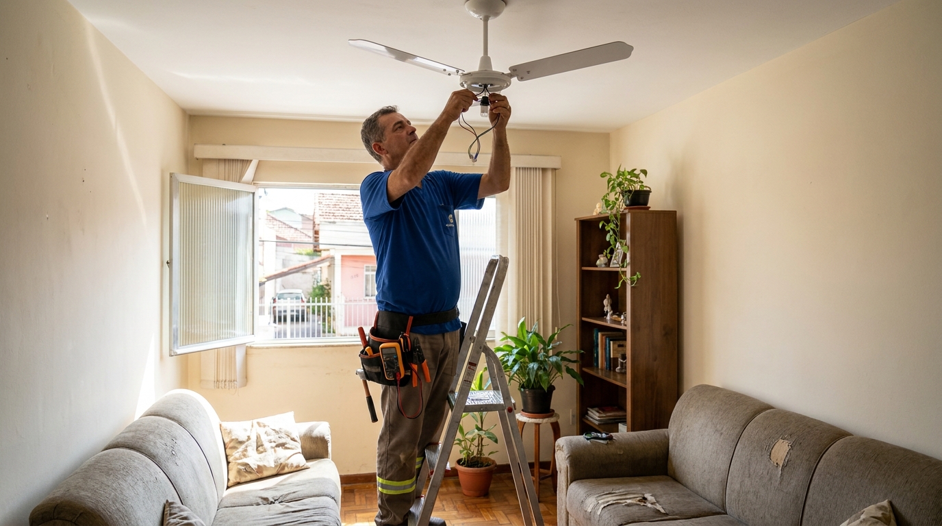 Instalação de Ventilador de Teto perto de mim em Jundiaí‑SP