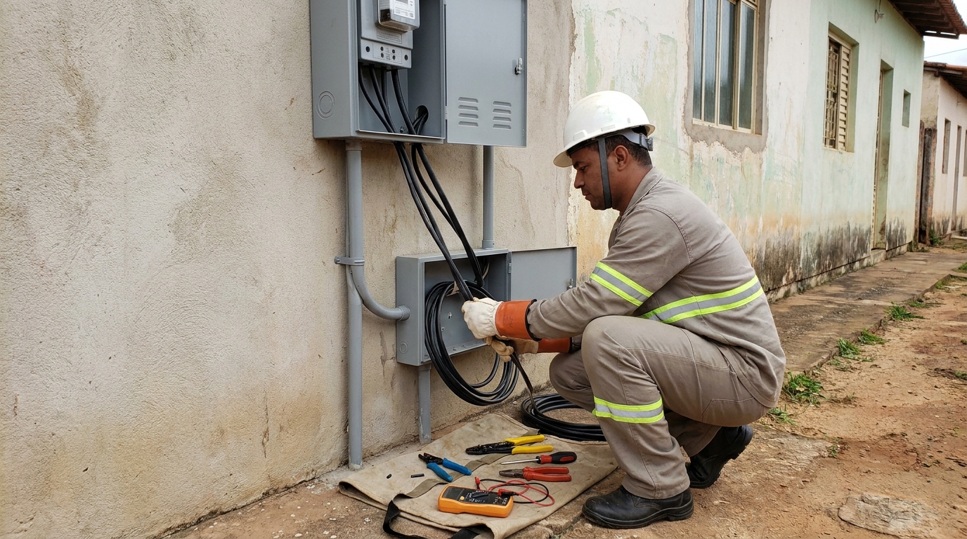 Troca de padrao de energia em Jundiaí‑SP